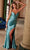 Nox Anabel A1588 - Ruched Deep V Satin Slit Gown Special Occasion Dress