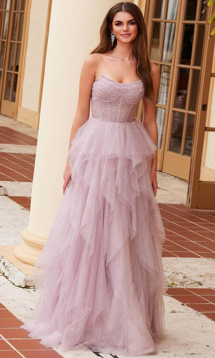 Nox Anabel A1591 - Strapless Layered Tulle Ballgown Special Occasion Dress