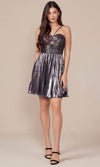 Nox Anabel A825 - Halter Metallic Cocktail Dress Cocktail Dresses21