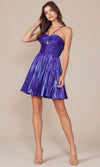 Nox Anabel A825 - Halter Metallic Cocktail Dress Cocktail Dresses40
