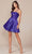 Nox Anabel A825 - Ruched Halter Metallic Cocktail Dress Cocktail Dresses 10 / Magenta