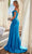 Nox Anabel C1647 - Off-Shoulder Satin Gown with Slit Special Occasion Dress