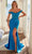 Nox Anabel C1647 - Off-Shoulder Satin Gown with Slit Special Occasion Dress