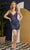 Nox Anabel C783 - Corset Bodice V-Neck Cocktail Dress Cocktail Dresses 00 / Navy Blue