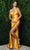 Nox Anabel E1044 - Sleeveless Tie Back Evening Gown Evening Dresses 00 / Yellow