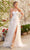 Nox Anabel E441 - Sweetheart Floral Lace Bridal Gown Wedding Dresses 6 / White&Champagne