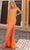 Nox Anabel F1470 - Sequin Crusted Prom Dress Special Occasion Dress 4 / Neon Orange