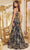 Nox Anabel G1146 - Sequin Lace Asymmetric Evening Dress 2 / Black & Gold