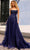 Nox Anabel G1405 - Scoop Lace Appliqued Prom Dress with Slit Special Occasion Dress