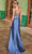 Nox Anabel G1660 - Sheer Bodice Satin Gown with High Slit Special Occasion Dress