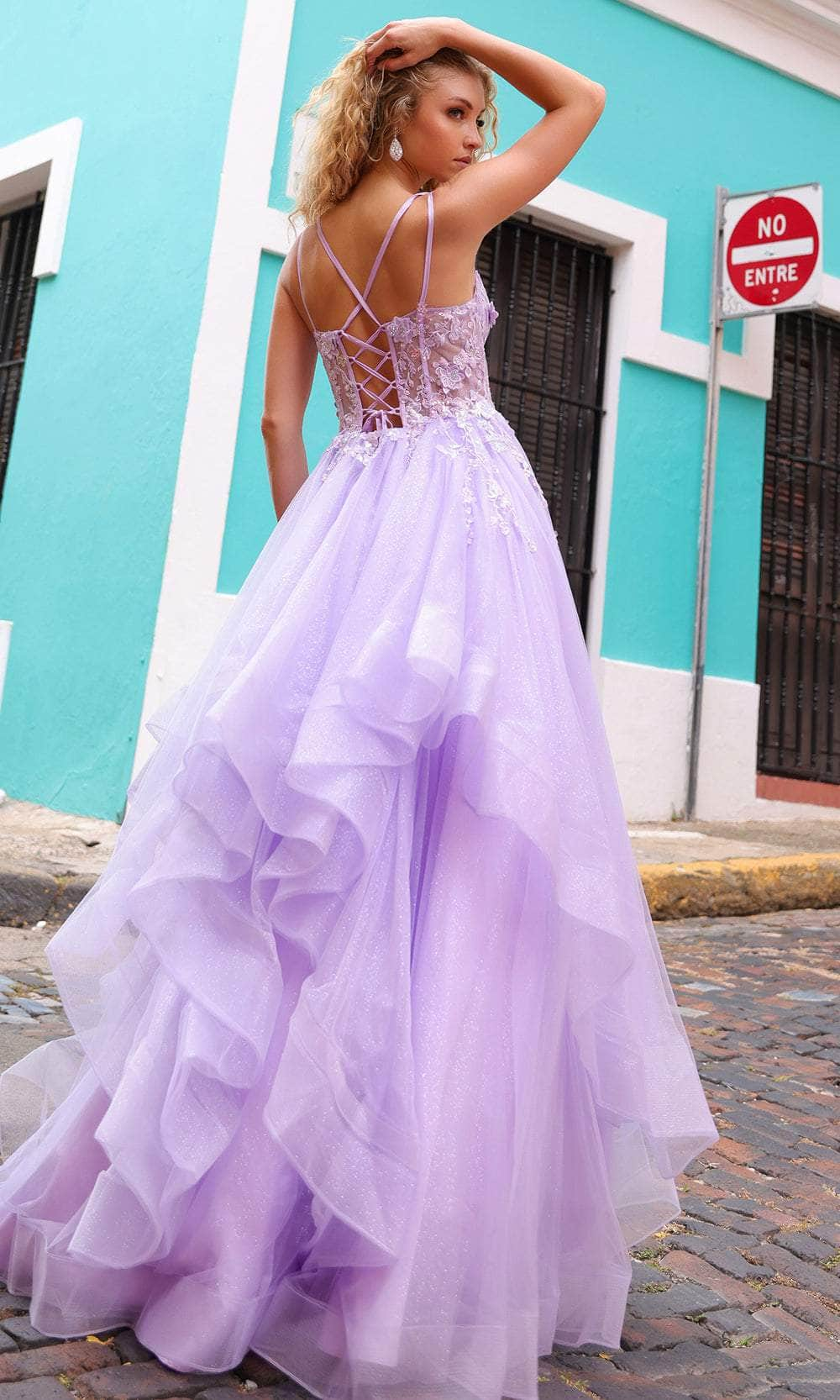 Nox Anabel H1351 - Tiered Ruffle Prom Dress – Couture Candy