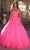 Nox Anabel H1464 - Floral Sequin Scoop Prom Dress Special Occasion Dress 0 / Hot Pink