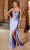 Nox Anabel H1683 - V-Neck Floral Applique Gown with High Slit Special Occasion Dress