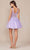 Nox Anabel H846 - V-Neck A-Line Cocktail Dress Cocktail Dresses