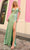 Nox Anabel Q1389 - Floral Sequin Prom Dress Special Occasion Dress 0 / Dusty Sage