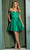 Nox Anabel R773 - Off Shoulder Satin Cocktail Dress Cocktail Dresses 8 / Emerald