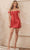 Nox Anabel R799 - Off Shoulder Corset Cocktail Dress Cocktail Dresses 00 / Red