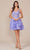 Nox Anabel R880 - Embroidered Sleeveless Cocktail Dress Homecoming Dresses 0 / Periwinkle