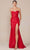 Nox Anabel T1489 - Knot Neck Slit Evening Dress Prom Dresses 00 / Deep Red