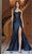 Nox Anabel T1489 - Knot Neck Slit Evening Dress Prom Dresses