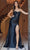 Nox Anabel T1489 - Knot Neck Slit Evening Dress Prom Dresses