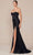 Nox Anabel T1489 - Knot Neck Slit Evening Dress Prom Dresses