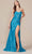 Nox Anabel T1489 - Knot Neck Slit Evening Dress Prom Dresses