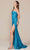 Nox Anabel T1489 - Knot Neck Slit Evening Dress Prom Dresses