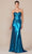 Nox Anabel T1499 - Strapless Knot Evening Dress Evening Dresses 00 / Teal