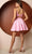 Nox Anabel T733 - Embroidered Sleeveless Cocktail Dress Cocktail Dresses 2 / Candy Pink