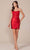 Nox Anabel T870 - Straight Across Floral Cocktail Dress Homecoming Dresses 0 / Red