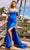 Nox Anabel Y1547 - Off-Shoulder Corset Slit Dress Special Occasion Dress