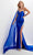 Panoply 14122 - Chiffon Cascade Evening Gown with Slit Pageant Dresses 0 / Royal