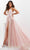 Panoply 14123 - Sequin Romper Overskirt Evening Gown Evening Dresses 0 / Blush