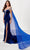 Panoply 14195 - Off Shoulder Velvet Evening Gown Evening Dresses 0 / Royal