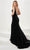 Panoply 14198 - Plunging Velvet Evening Gown Evening Gown