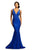 Plunging V-Neck Evening Gown 9213 Prom Dresses 00 / Royal