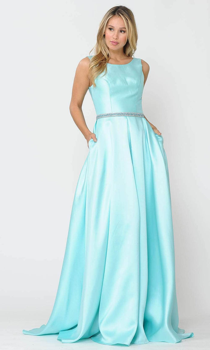 Poly USA 8678 - Sleeveless A-Line Gown Prom Dresses