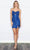 Poly USA 9208 - Beaded Sequin Sheath Dress Party Dresses XS / Royal