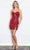 Poly USA 9208 - Beaded Sequin Sheath Dress Party Dresses XS / Wine