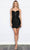 Poly USA 9212 - Beaded Fringe Cocktail Dress Party Dresses XS / Black