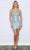 Poly USA 9230 - Sequin Sleeveless Fitted Cocktail Dress Cocktail Dresses XS / Silver