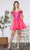 Poly USA 9238 - Cold Shoulder A-Line Cocktail Dress Cocktail Dresses XS / Hot Pink