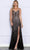 Poly USA 9266 - Beaded Bustier Prom Dress Prom Dresses XS / Black/Rosegold