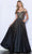 Poly USA 9278 - Bejeweled Off Shoulder Prom Dress Evening Dresses XS / Black/Rosegold