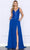 Poly USA 9366 - Sequin Embroidered V-Neck Prom Dress Prom Dresses XS / Royal