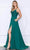 Poly USA 9368 - Embroidered Deep V-Neck Prom Dress Prom Dresses