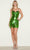 Poly USA 9418 - Sleeveless Ruched Detailed Cocktail Dress Homecoming Dresses XS / Olive