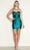 Poly USA 9420 - Sweetheart Neck Fitted Cocktail Dress Homecoming Dresses XS / Emerald