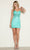 Poly USA 9464 - Sleeveless Sheer Corset Bodice Cocktail Dress Homecoming Dresses XS / L Green